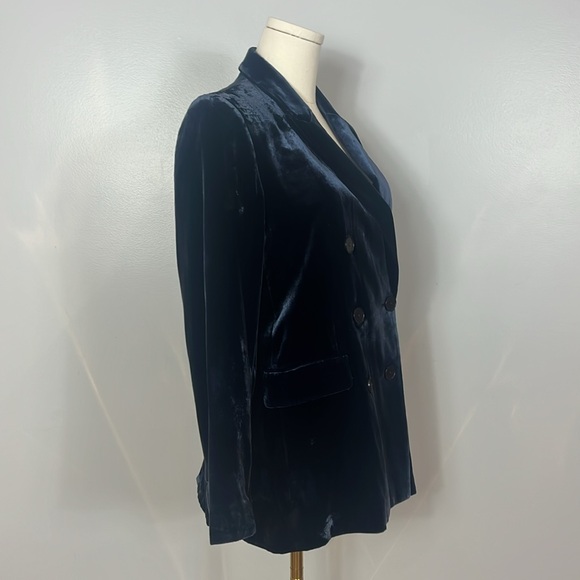 Massimo Blue Silk Jacket - Picture 7 of 17